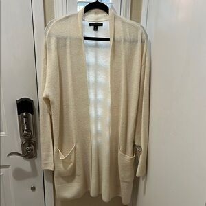 Banana Republic Cream Long Cardigan Sweater